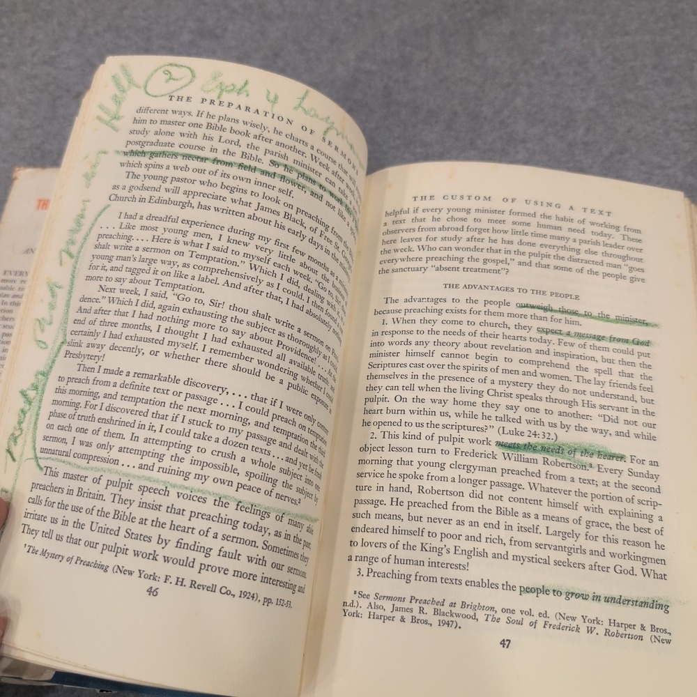 The Preparation of Sermons Andrew W Blackwood 1948 Hardcover Abingdon Press - Picture 8 of 8